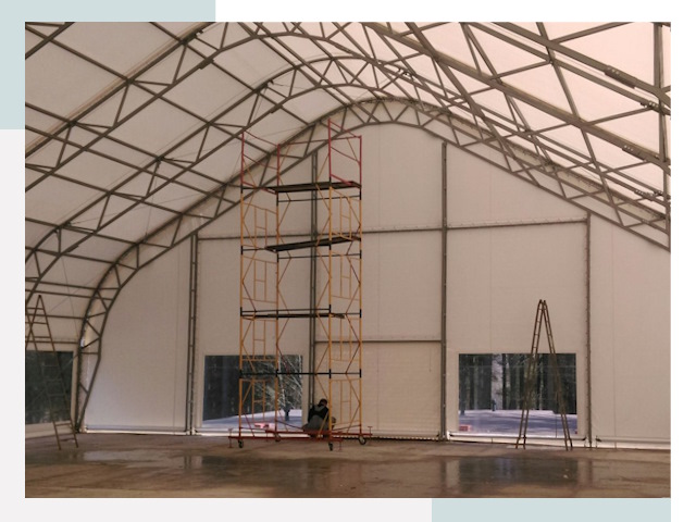 Шатровые ангары в Ярцево