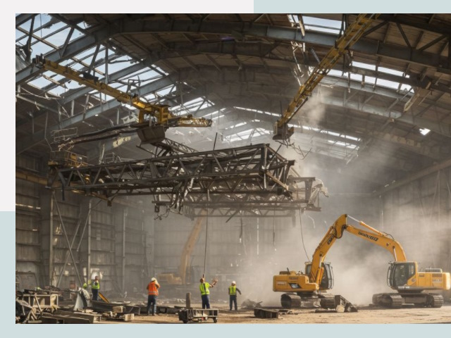 Демонтаж ангаров в Ярцево от 610 руб. за м²