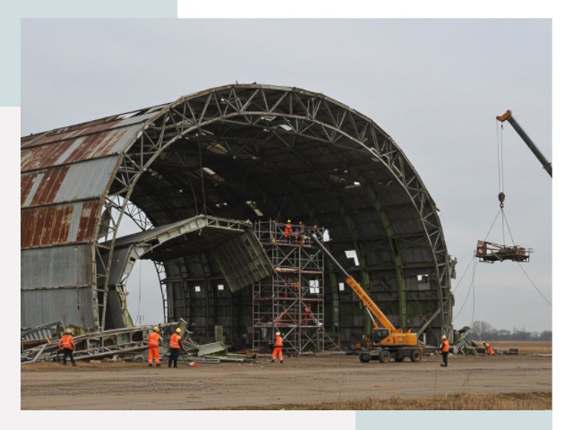 Демонтаж ангаров в Ярцево