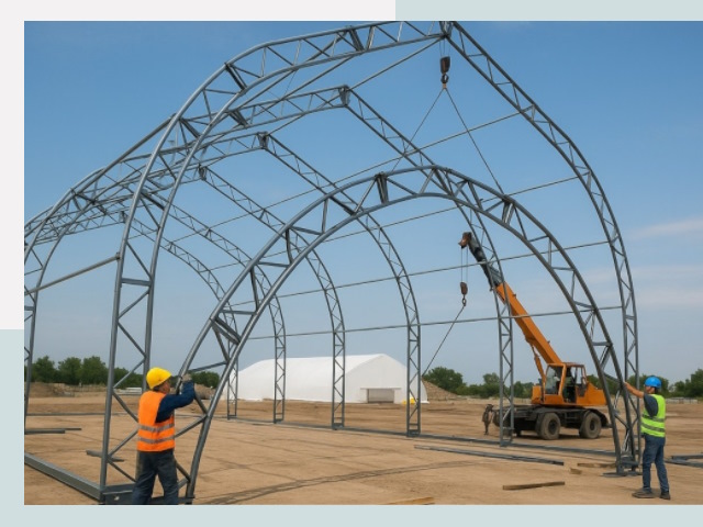 Монтаж ангаров в Ярцево от 610 руб. - Надежно и быстро